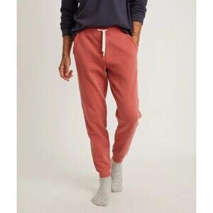 Marine Layer Mens XL Fleece Jogger Sweatpants Tandori Spice Drawstring NWT